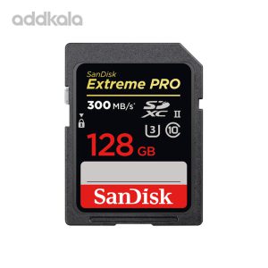 کارت حافظه سن دیسک SANDISK 128GB EXTREME PRO UHS-II SDXC 300MB/S 2000X